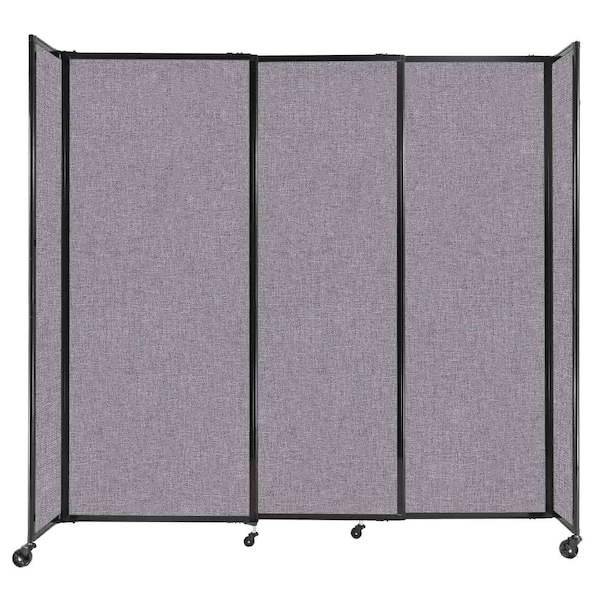 StraightWall Sliding Portable Partition 7'2" x 6'10" Cloud Gray Fabric